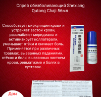 Спрей обезболивающий Shexiang Qutong Chaji 56мл